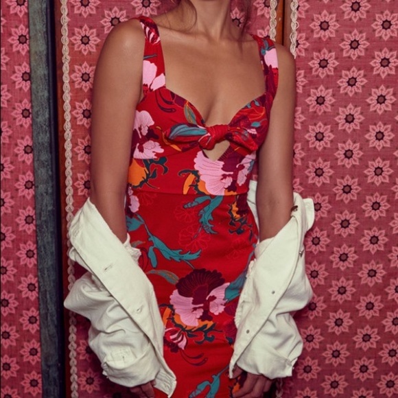 Free People Sweet Cherry Mini Dress in Red XS - Picture 5 of 5